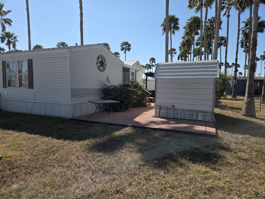 Patio in the backyard