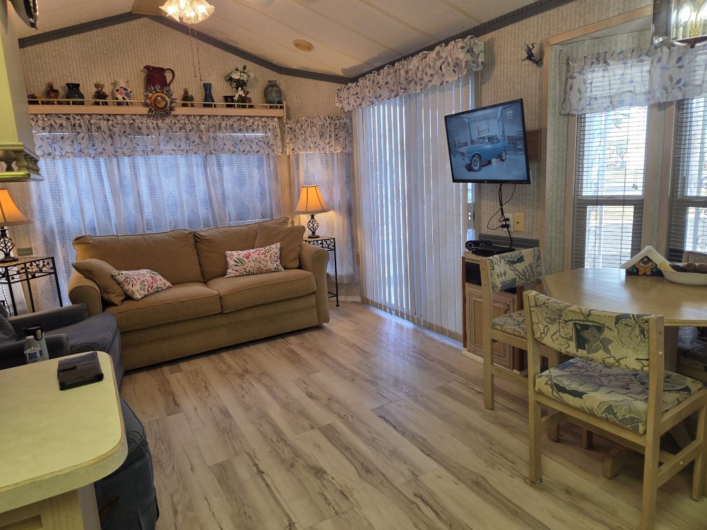 kitchen into living room